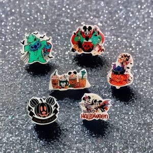 Disney Halloween Magnets Set Of 6, Mickey Minnie Stitch Spooky Oogie Boogie Cute